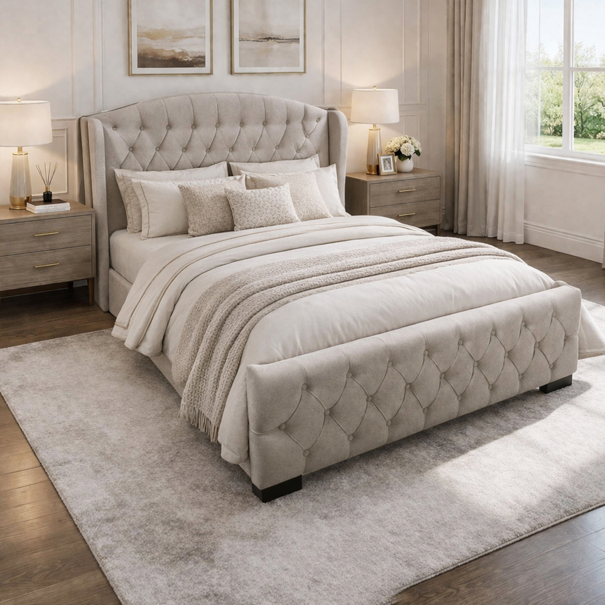 Sophie Natural Wing Bedframe