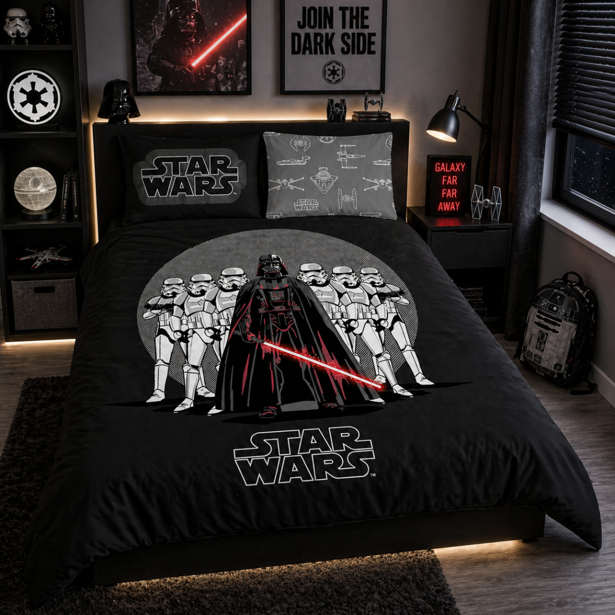 Star Wars Grey Cotton Rich Duvet Cover Set