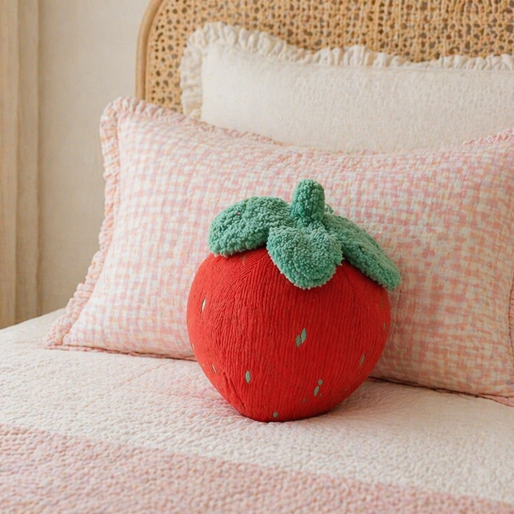 Strawberry Red Filled Cushion