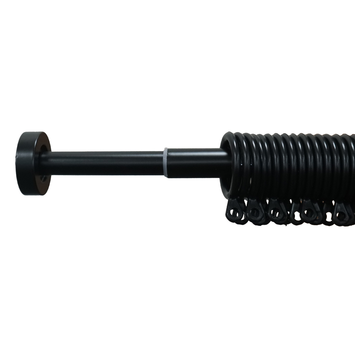Stud 13/16mm Black Extendible Curtain Pole 1.2-2.1m