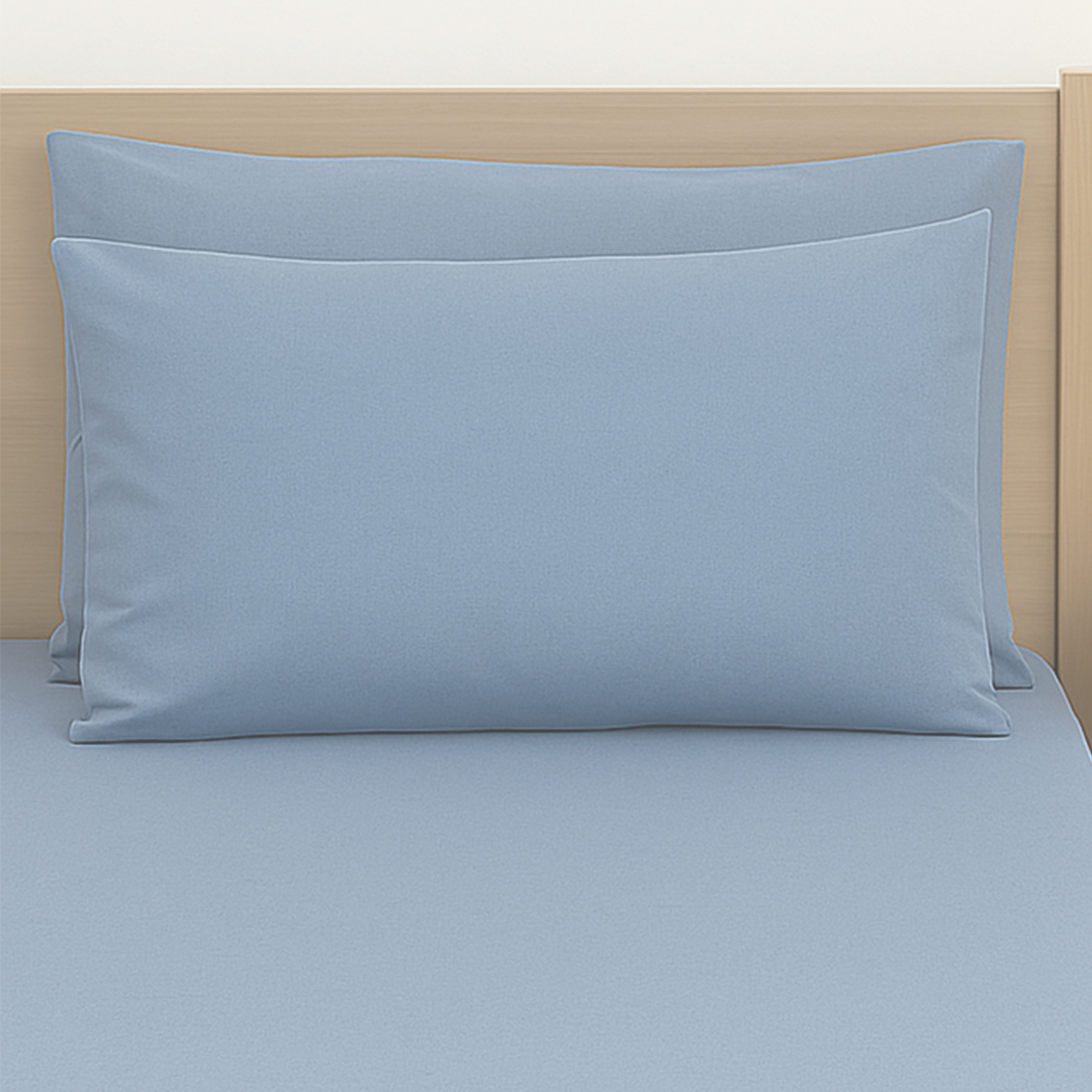 Supersoft Easy Care Blue Brushed Polyester Pillowcase Pair