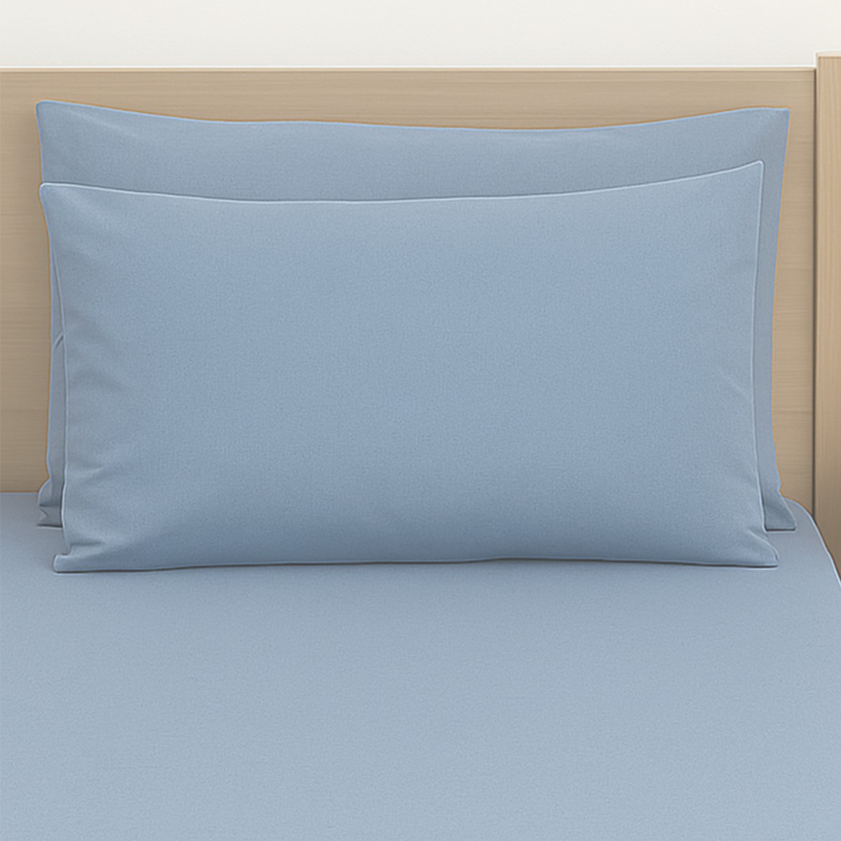 Supersoft Easy Care Blue Brushed Polyester Pillowcase Pair