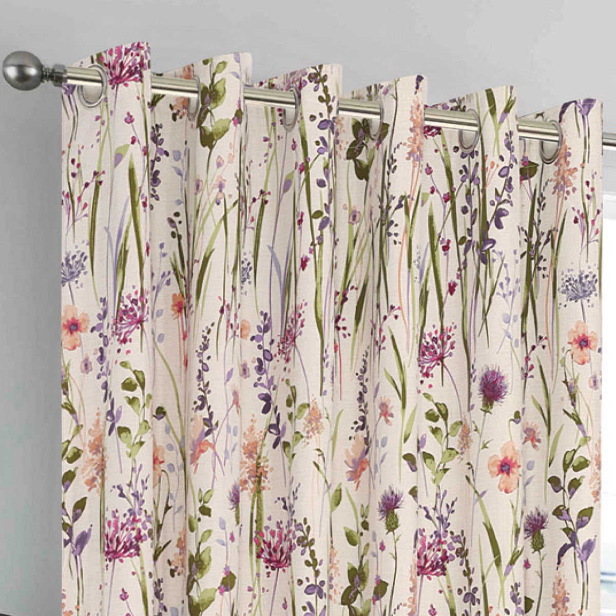 Sussex Lavender Ready Made Eyelet Curtains