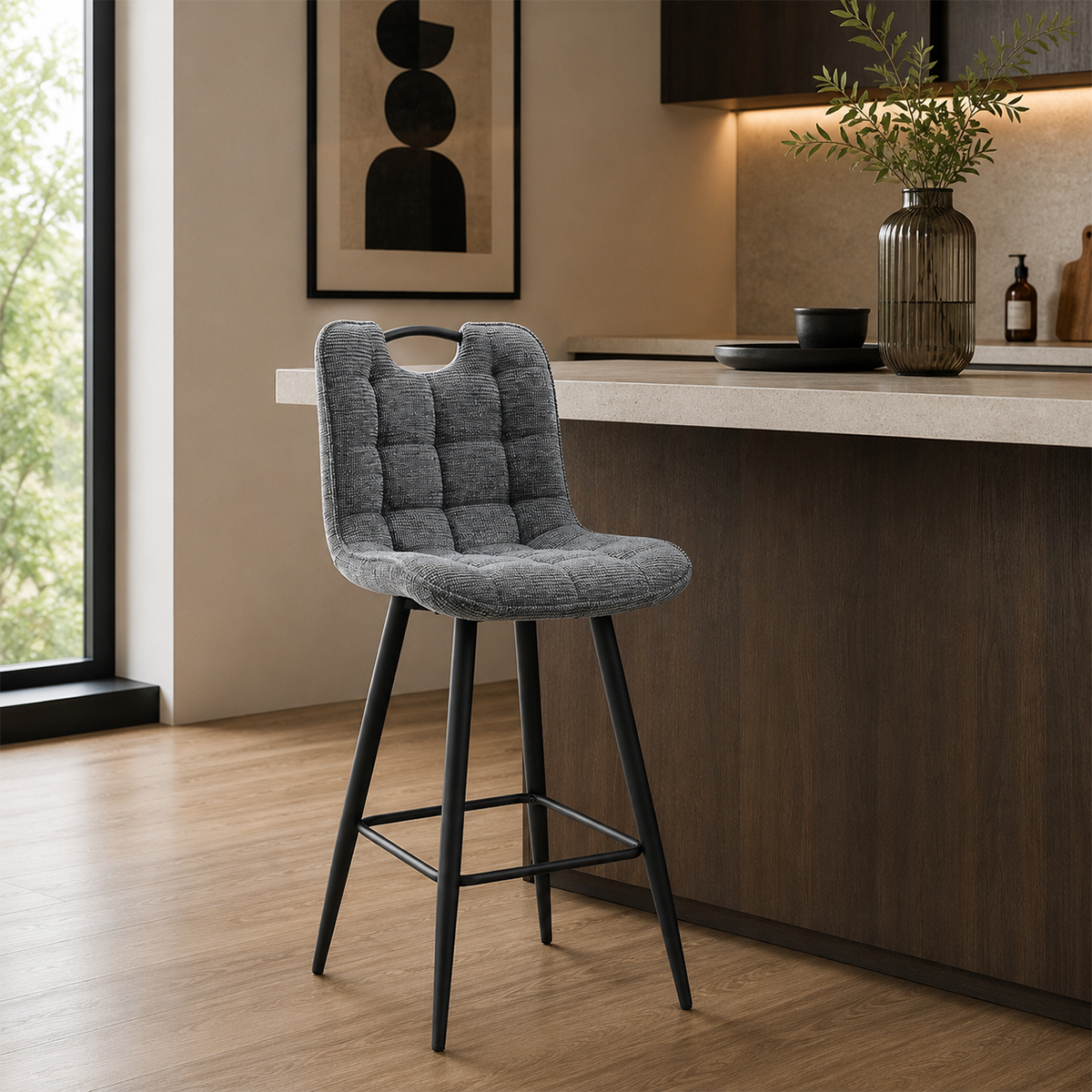 Symphony Dark Grey Bar Stool