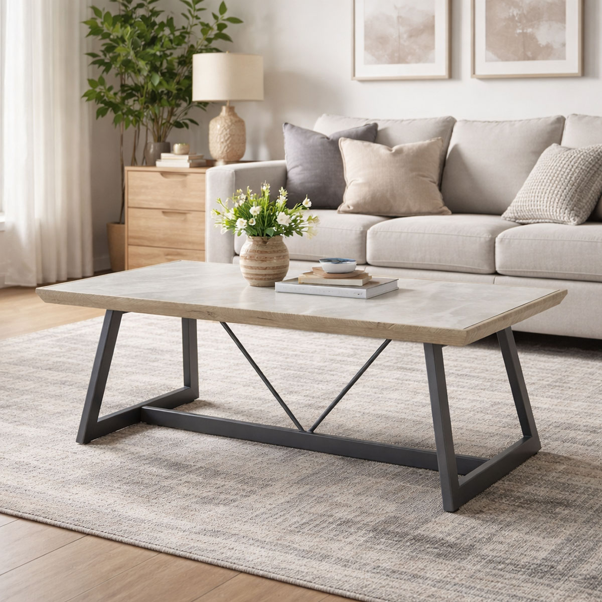 Chelsea Grey Black Coffee Table