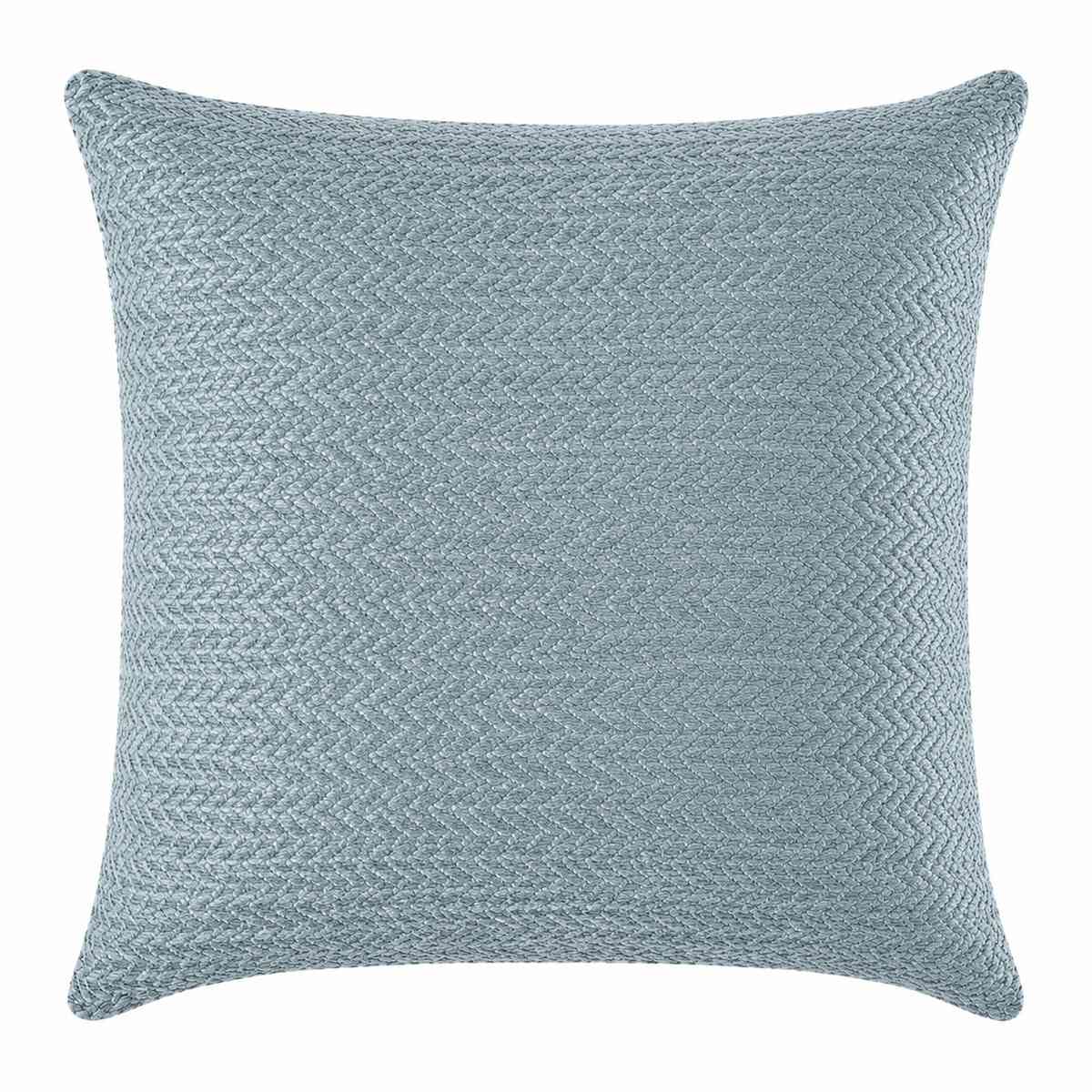 Chenille Roped Blue Filled Cushion
