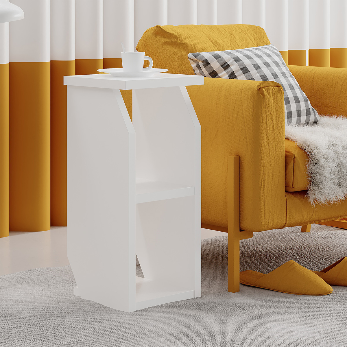 Asher White Coffee Side Table