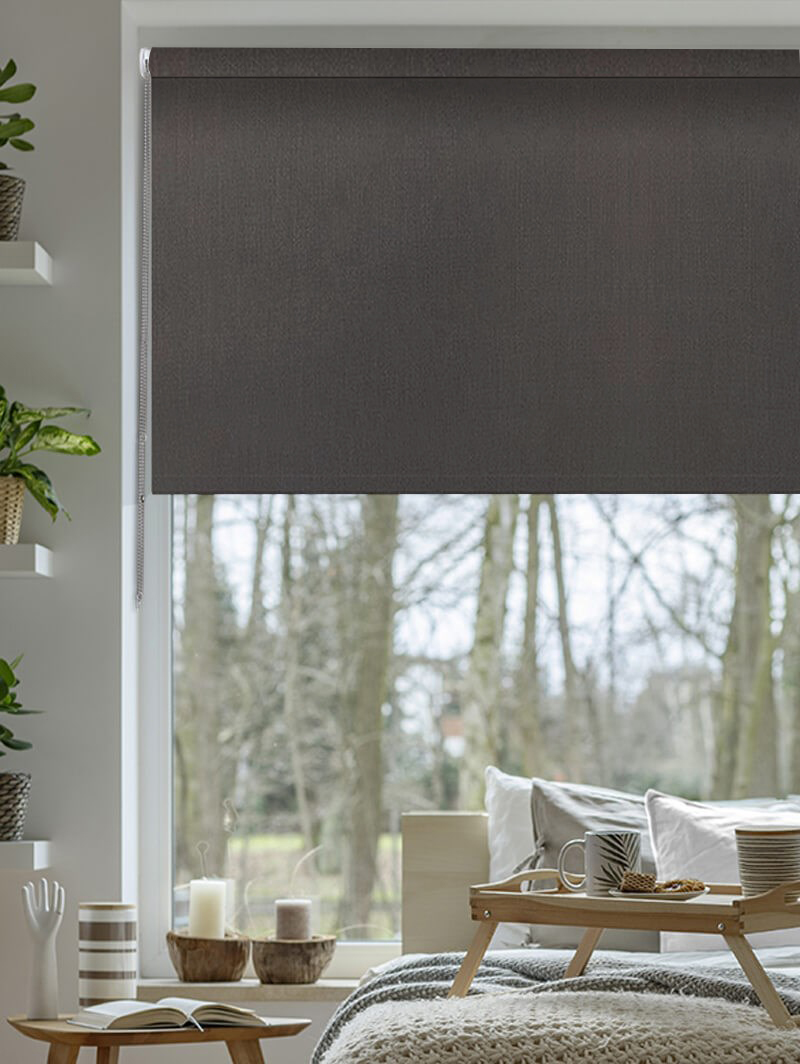Textured Grey Blackout Roller Blind
