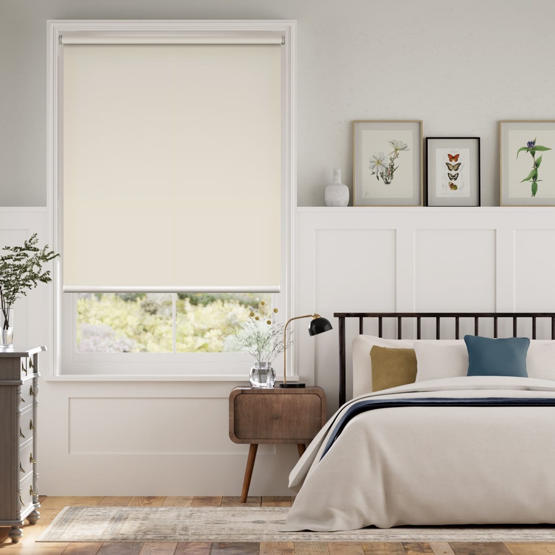 Textured White Blackout Roller Blind