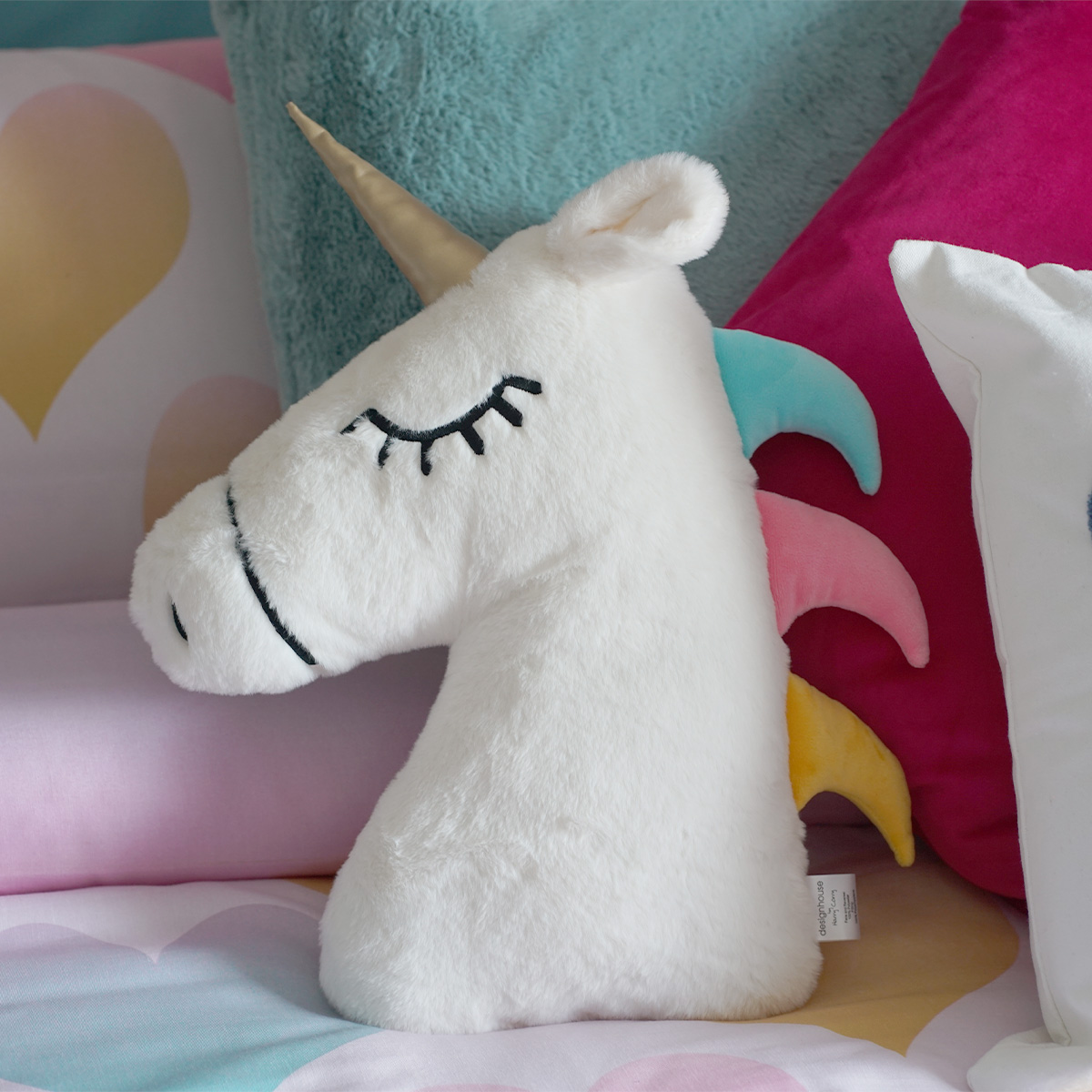 Unicorn White Cushion