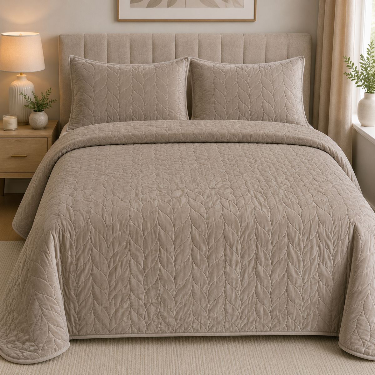 Juliette Taupe Bedspread 200x240cm