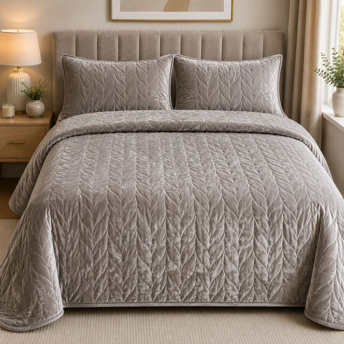 Juliette Silver Bedspread 200x240cm