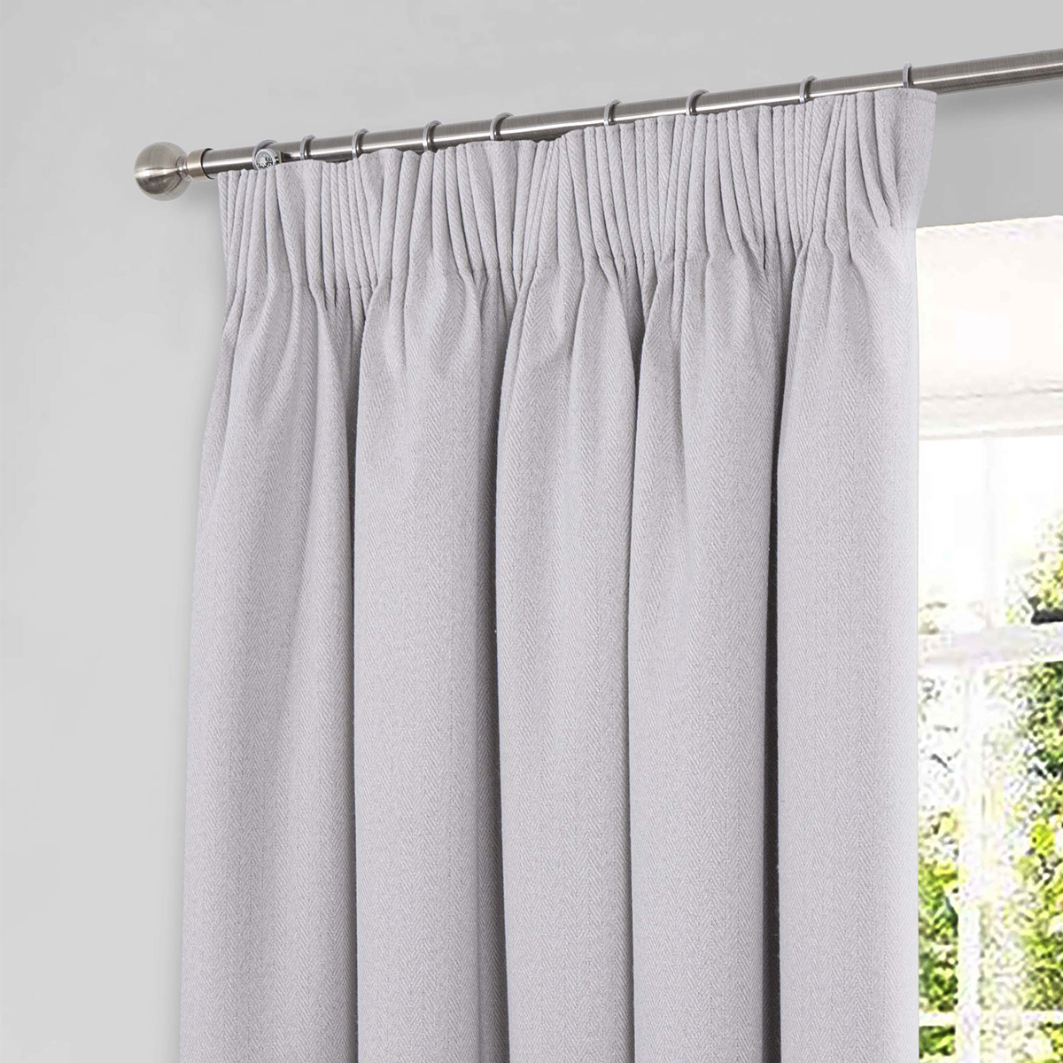Venus Natural Blackout Ready Made Pencil Pleat Curtains