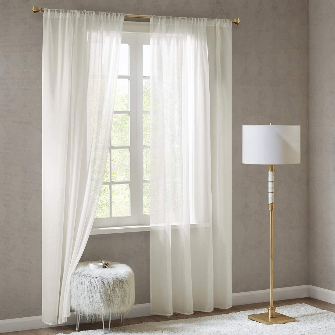 Plain Cream Voile Panel