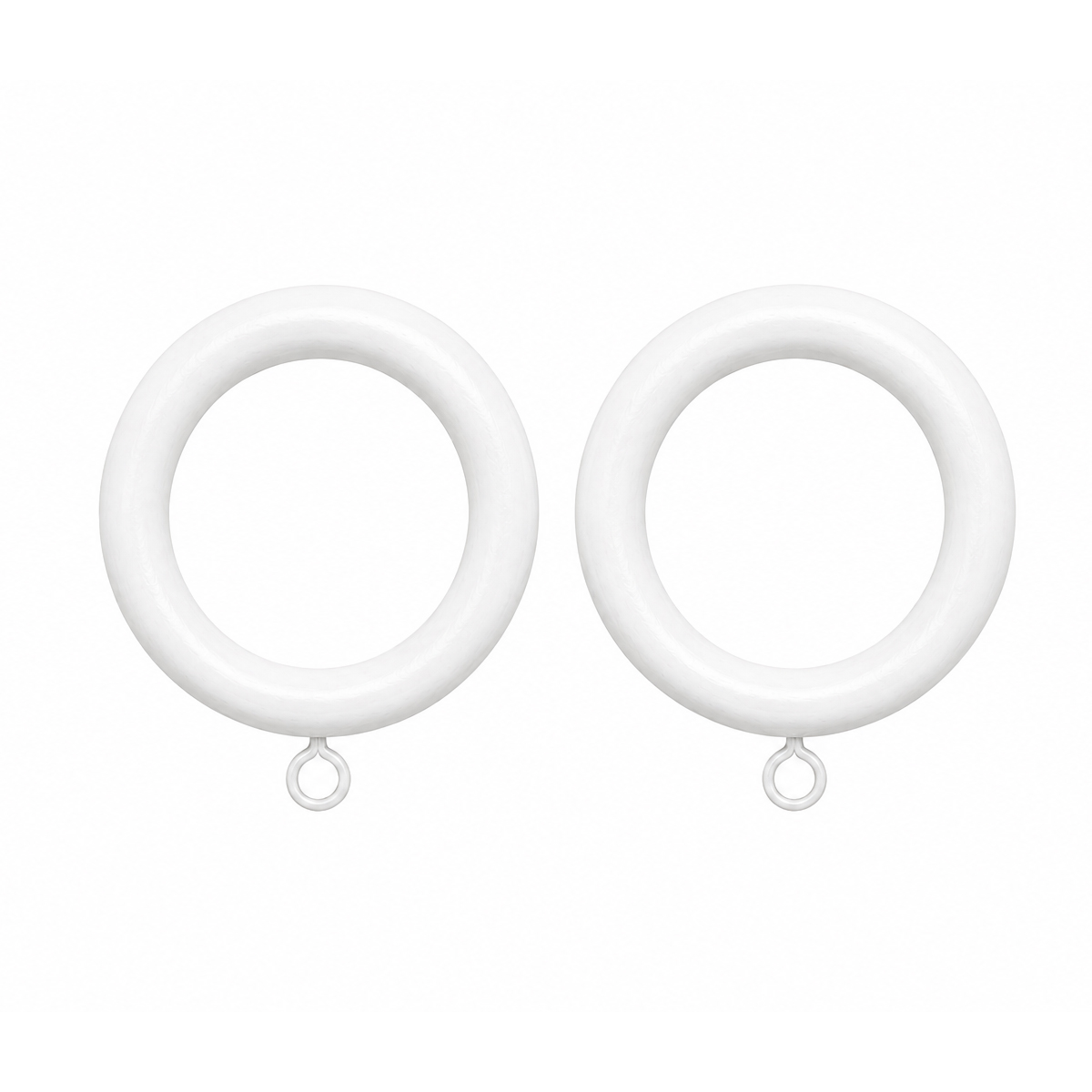 28mm Natur Wood White Rings 4 Pack