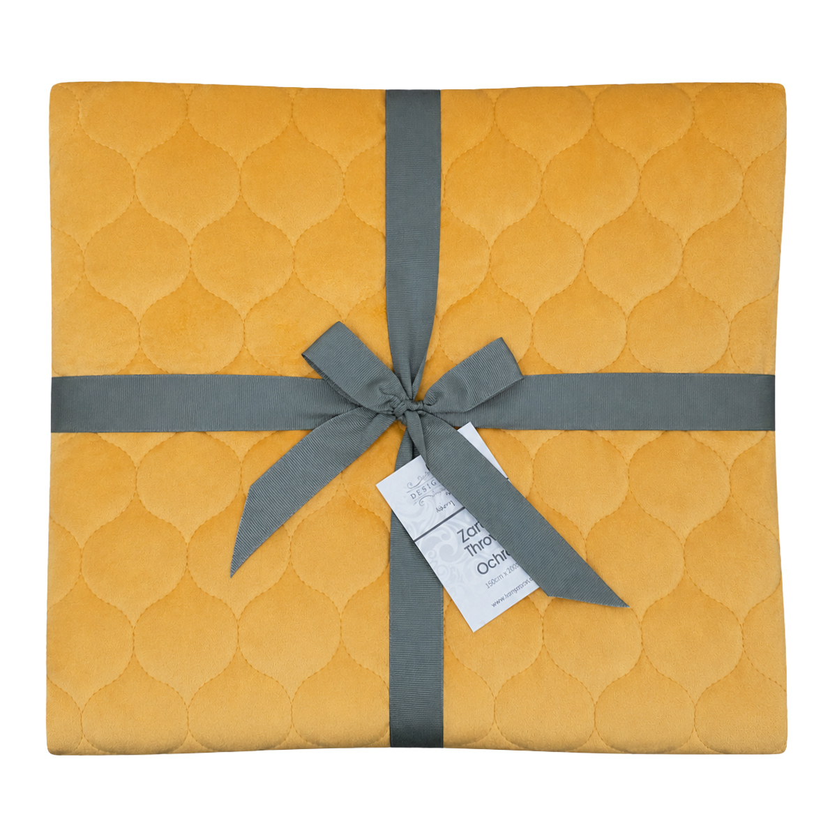Zara Ochre Quilted Throw
