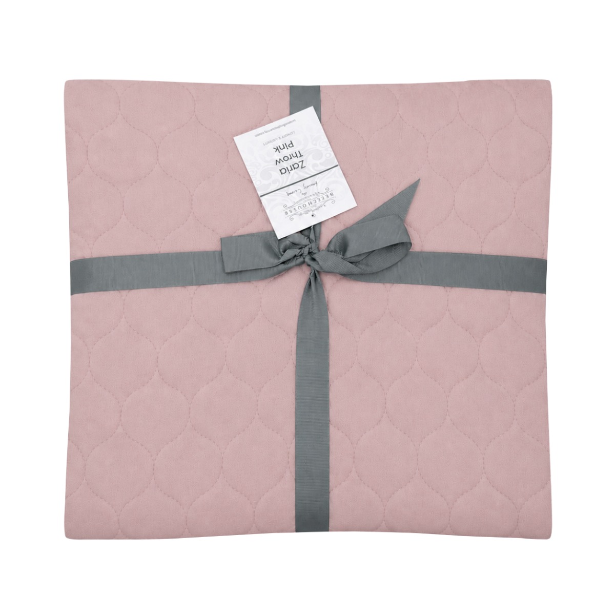 Zara Pink Quilted Throw