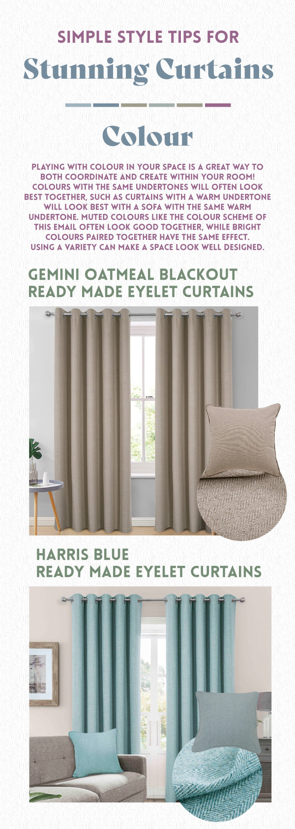 curtain styling colour